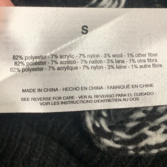 Women’s Sam Edelman Black/White Boatneck Sweater Size Small EUC - Picture 7 of 7